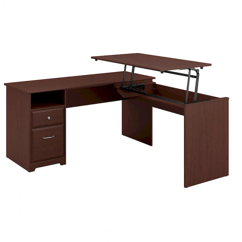 60W 3-Position L-Shaped Sit-to-Stand Desk