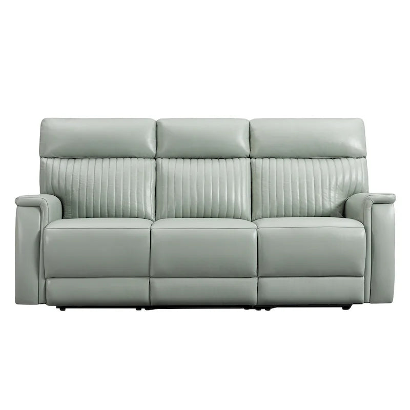 83.5-Zoll-Lederschlafsofa mit elektrischem Zero-Gravity-Liegesitz, elektrischer Kopfstütze, Lendenstütze und USB-/USB-C-Anschlüssen