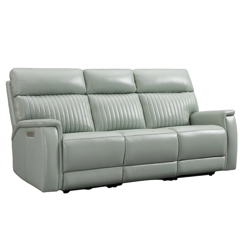 83.5-Zoll-Lederschlafsofa mit elektrischem Zero-Gravity-Liegesitz, elektrischer Kopfstütze, Lendenstütze und USB-/USB-C-Anschlüssen