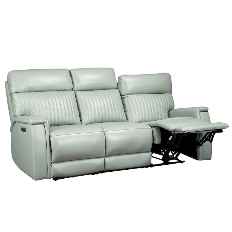 83.5-Zoll-Lederschlafsofa mit elektrischem Zero-Gravity-Liegesitz, elektrischer Kopfstütze, Lendenstütze und USB-/USB-C-Anschlüssen