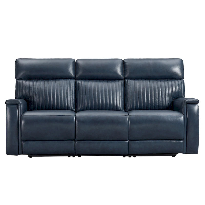 83.5-Zoll-Lederschlafsofa mit elektrischem Zero-Gravity-Liegesitz, elektrischer Kopfstütze, Lendenstütze und USB-/USB-C-Anschlüssen