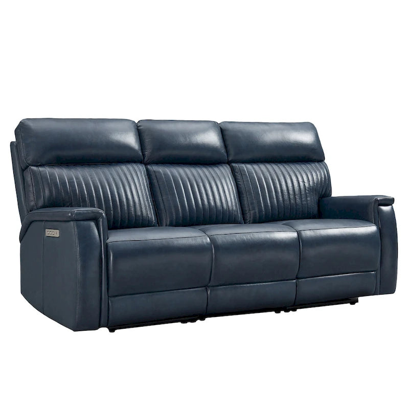 83.5-Zoll-Lederschlafsofa mit elektrischem Zero-Gravity-Liegesitz, elektrischer Kopfstütze, Lendenstütze und USB-/USB-C-Anschlüssen