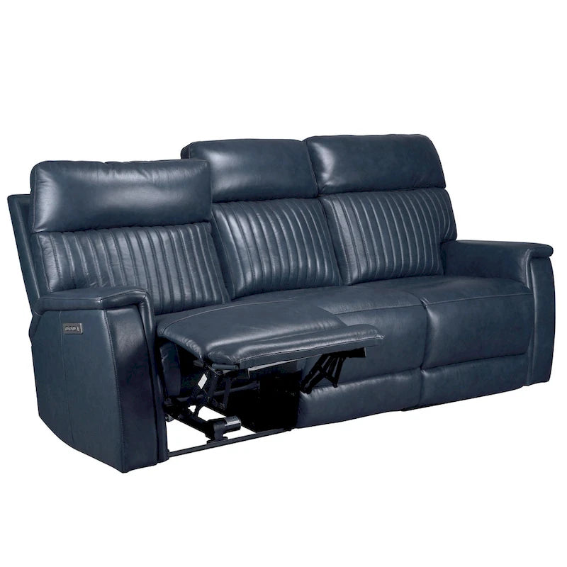 83.5-Zoll-Lederschlafsofa mit elektrischem Zero-Gravity-Liegesitz, elektrischer Kopfstütze, Lendenstütze und USB-/USB-C-Anschlüssen