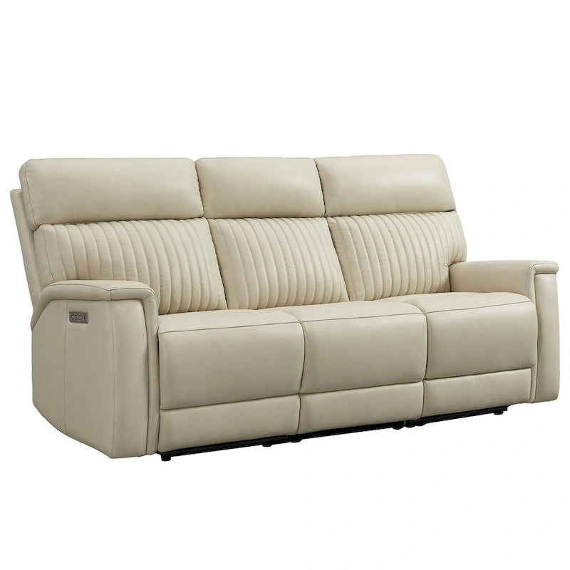 83.5-Zoll-Lederschlafsofa mit elektrischem Zero-Gravity-Liegesitz, elektrischer Kopfstütze, Lendenstütze und USB-/USB-C-Anschlüssen