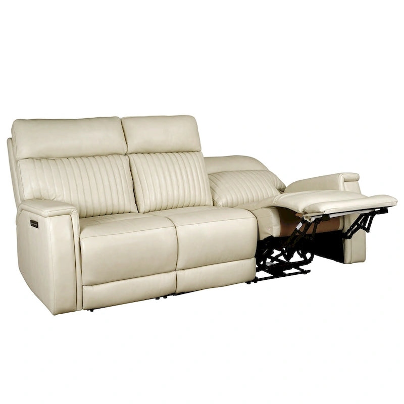 83.5-Zoll-Lederschlafsofa mit elektrischem Zero-Gravity-Liegesitz, elektrischer Kopfstütze, Lendenstütze und USB-/USB-C-Anschlüssen