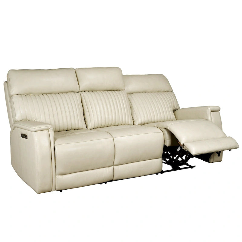 83.5-Zoll-Lederschlafsofa mit elektrischem Zero-Gravity-Liegesitz, elektrischer Kopfstütze, Lendenstütze und USB-/USB-C-Anschlüssen