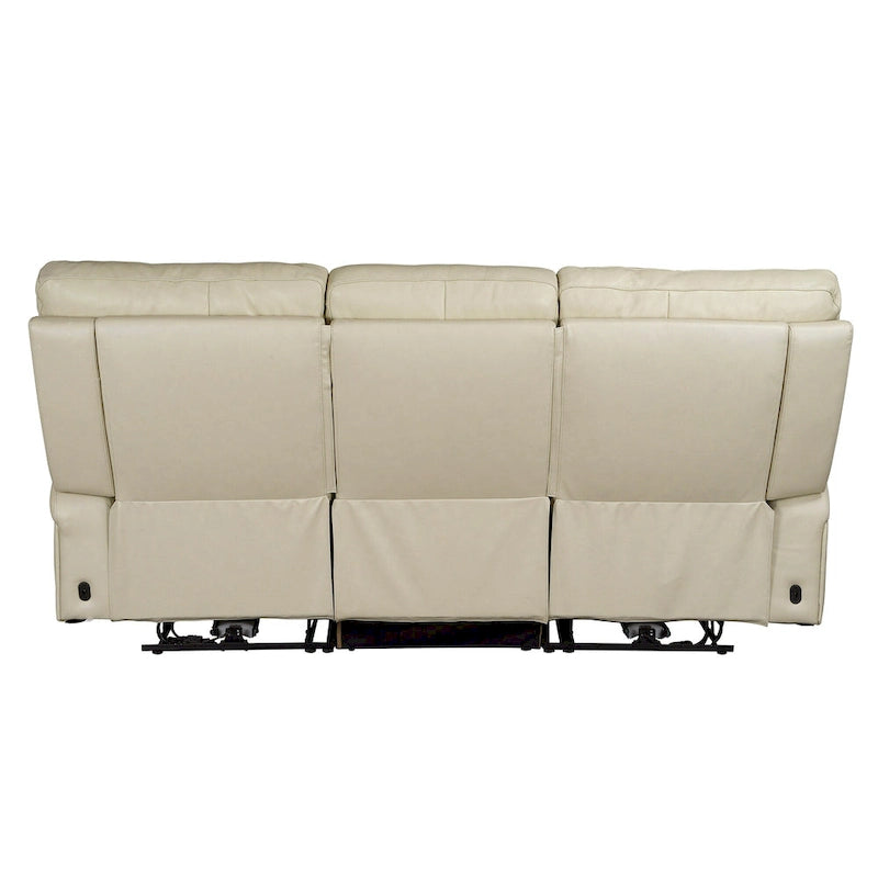 83.5-Zoll-Lederschlafsofa mit elektrischem Zero-Gravity-Liegesitz, elektrischer Kopfstütze, Lendenstütze und USB-/USB-C-Anschlüssen