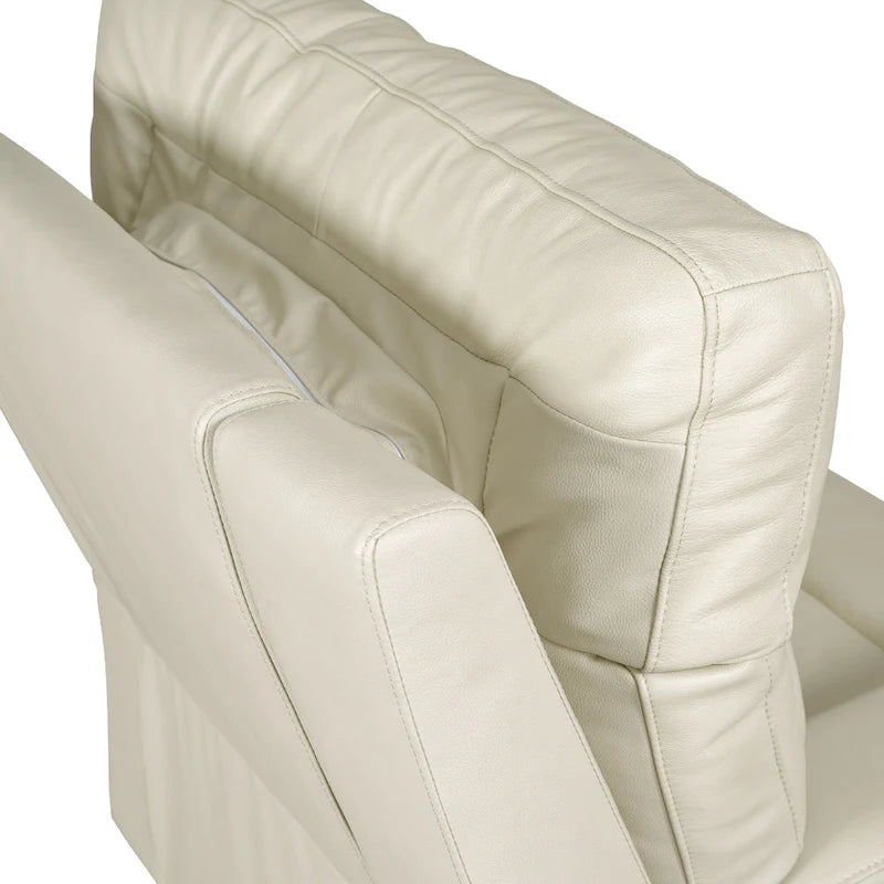 83.5-Zoll-Lederschlafsofa mit elektrischem Zero-Gravity-Liegesitz, elektrischer Kopfstütze, Lendenstütze und USB-/USB-C-Anschlüssen