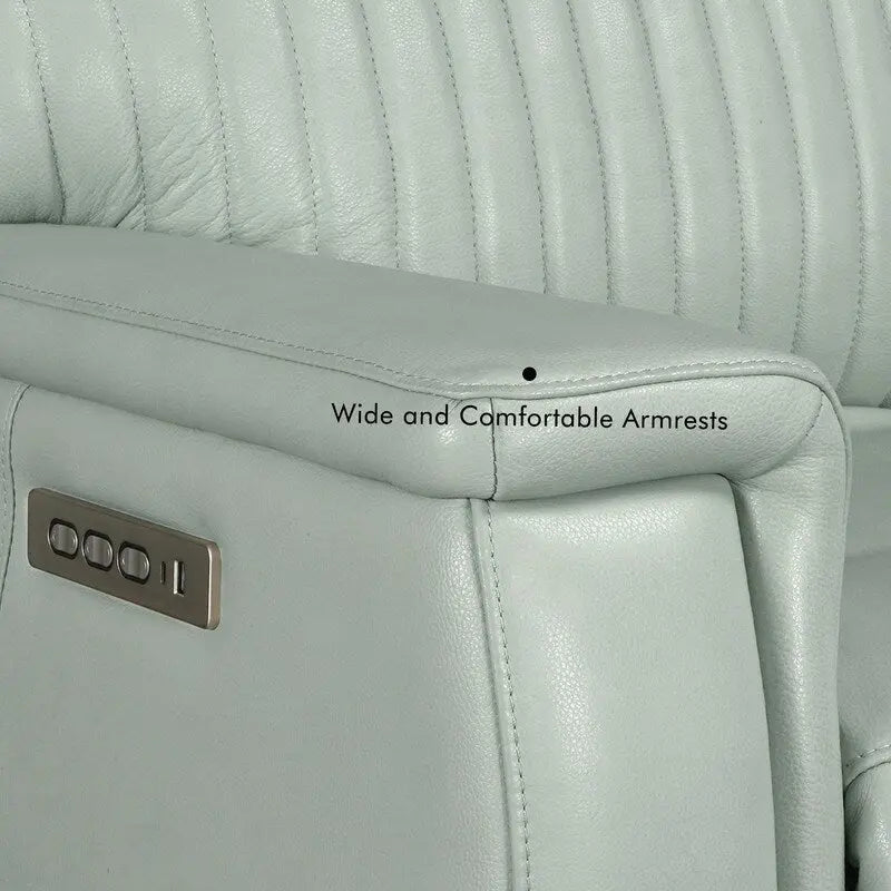 83.5-Zoll-Lederschlafsofa mit elektrischem Zero-Gravity-Liegesitz, elektrischer Kopfstütze, Lendenstütze und USB-/USB-C-Anschlüssen