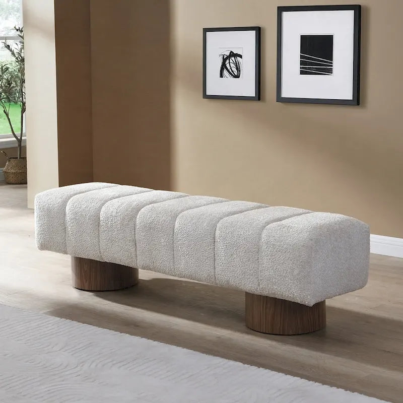 Banc ottoman polyvalent sans assemblage, 64 pouces