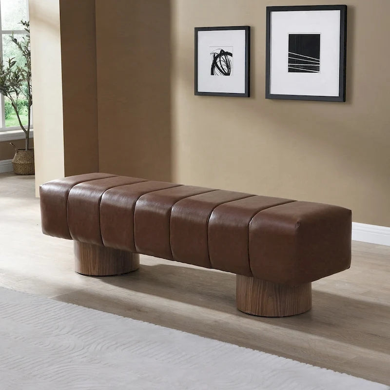 Banc ottoman polyvalent sans assemblage, 64 pouces