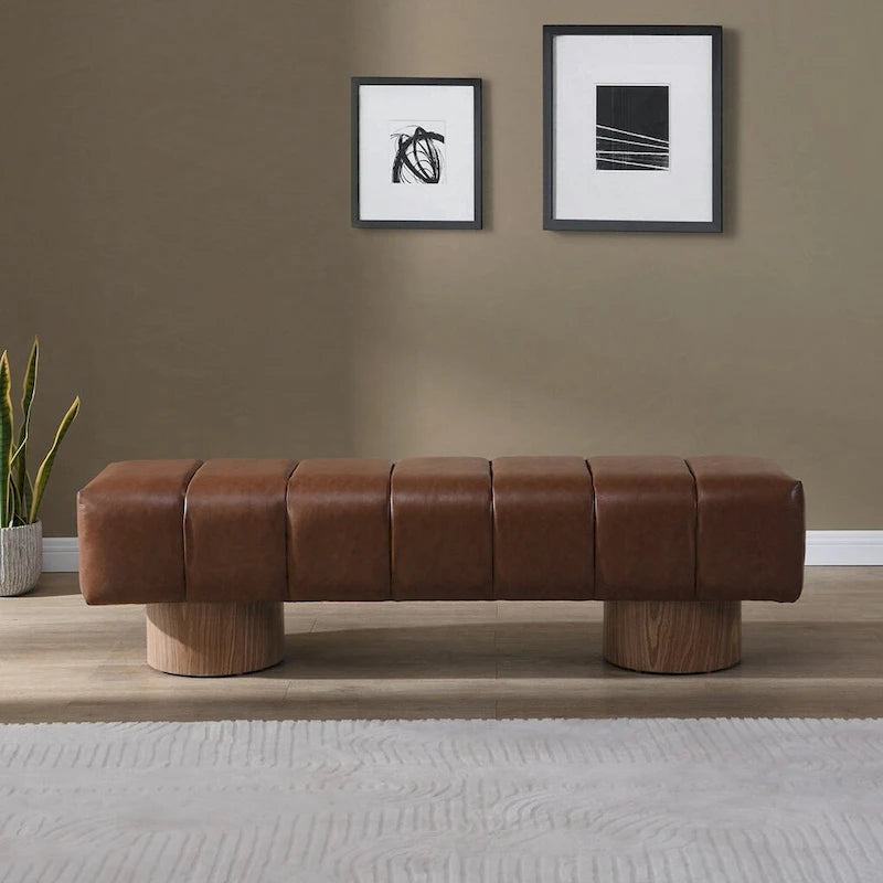 Banc ottoman polyvalent sans assemblage, 64 pouces