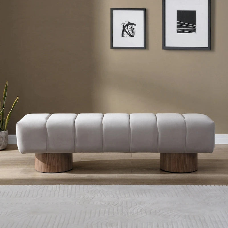 Banc ottoman polyvalent sans assemblage, 64 pouces