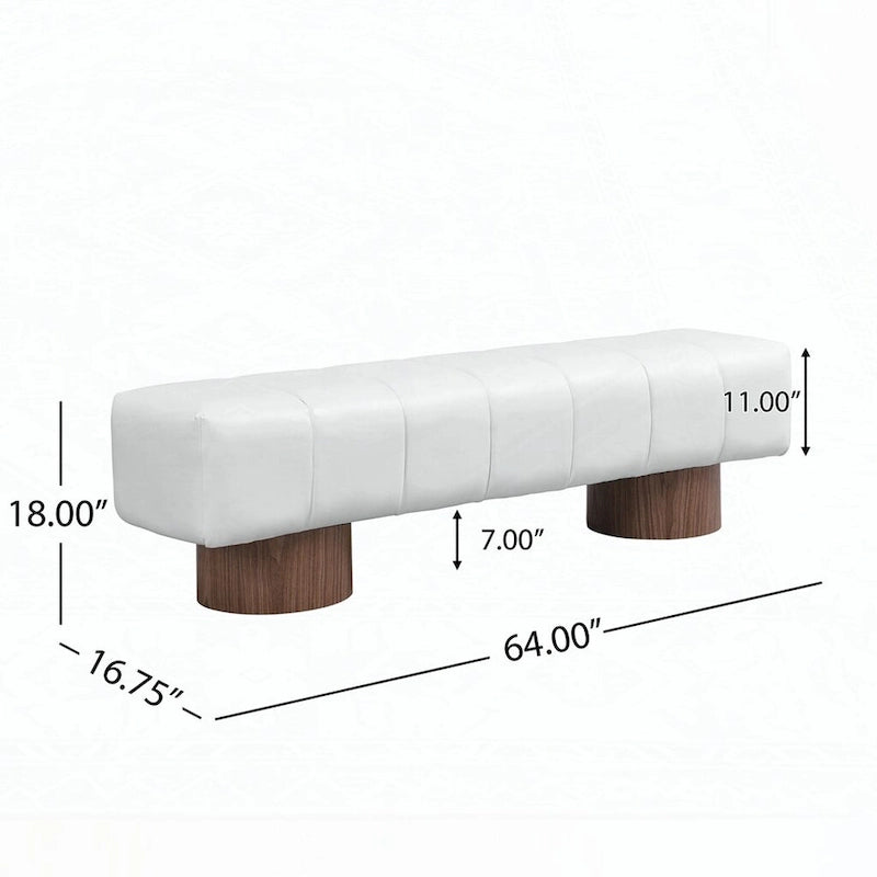 Banc ottoman polyvalent sans assemblage, 64 pouces