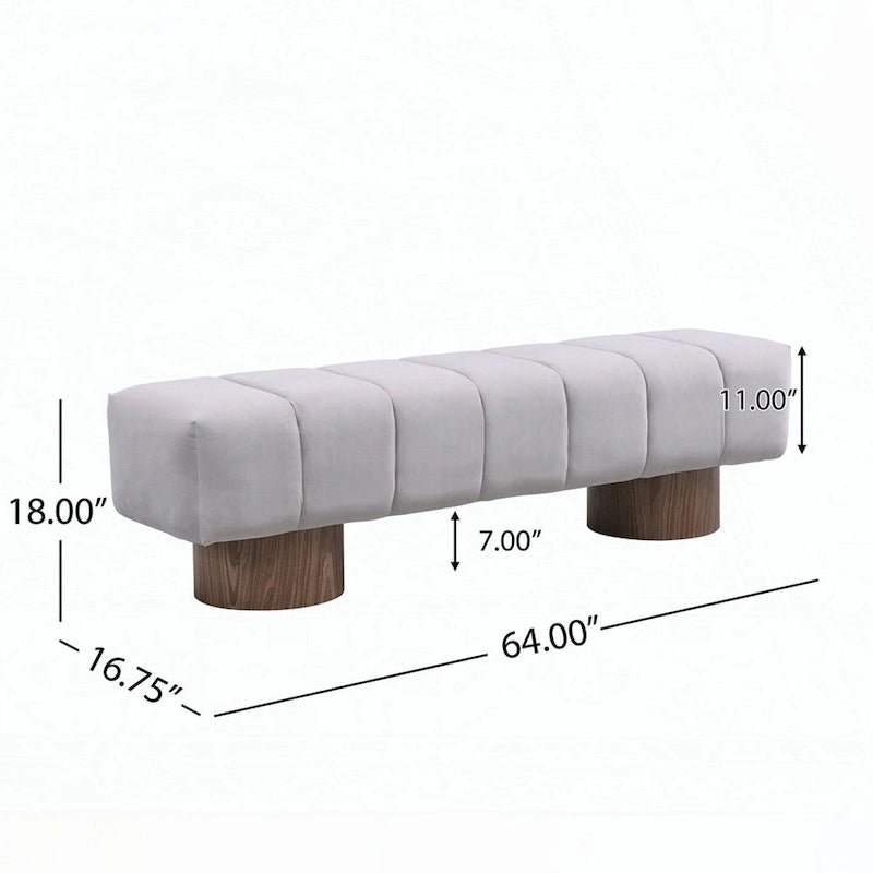 Banc ottoman polyvalent sans assemblage, 64 pouces