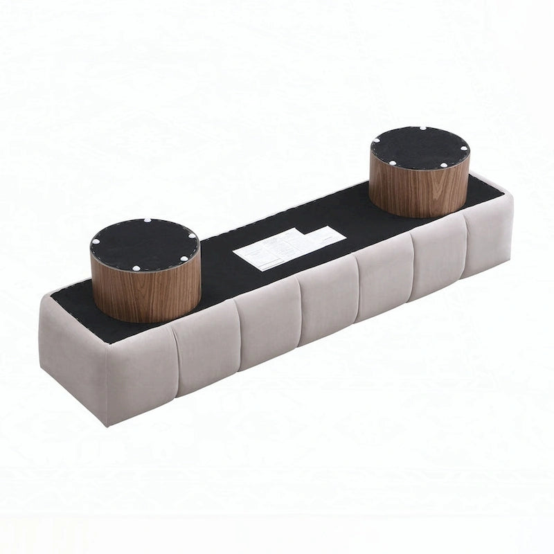 Banc ottoman polyvalent sans assemblage, 64 pouces