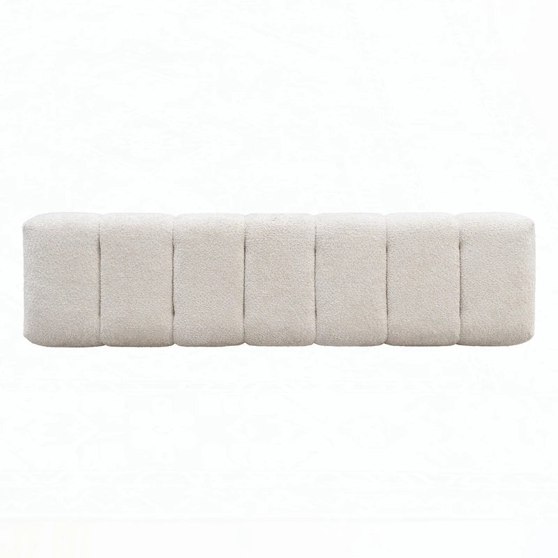 Banc ottoman polyvalent sans assemblage, 64 pouces