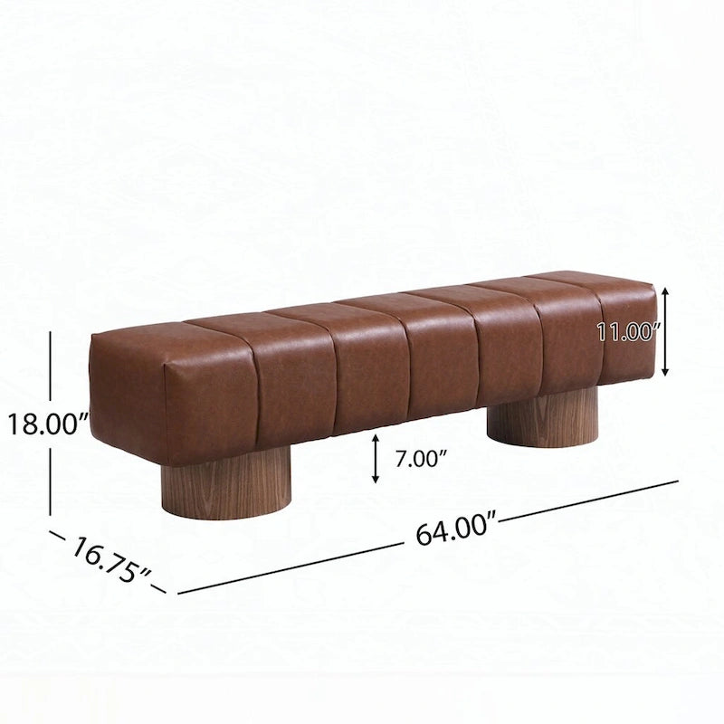 Banc ottoman polyvalent sans assemblage, 64 pouces