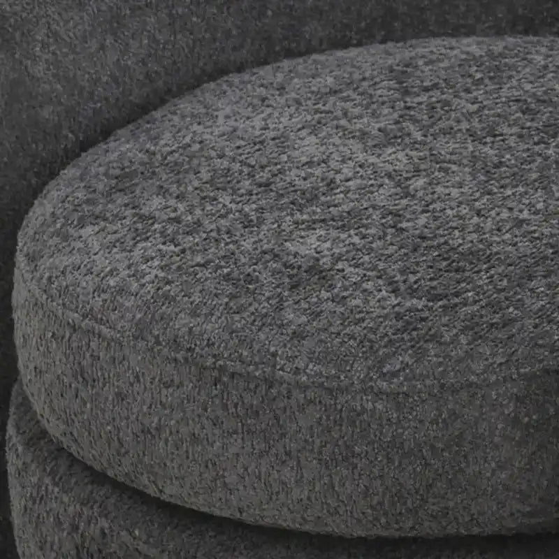 Boucle Upholstered Accent Chair with Curved Back, No Assembly Required
