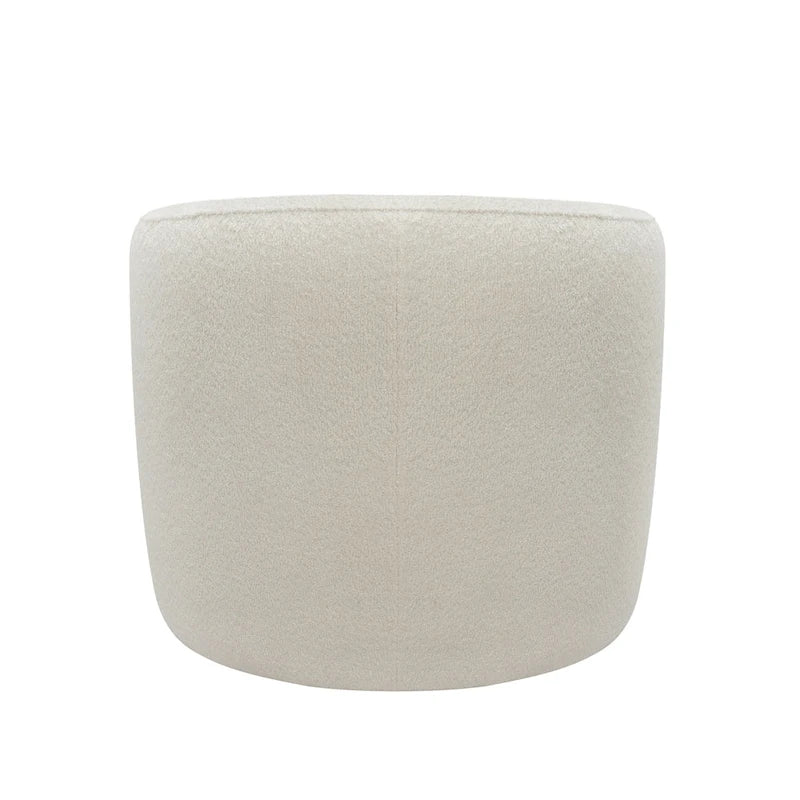 Boucle Upholstered Accent Chair with Curved Back, No Assembly Required