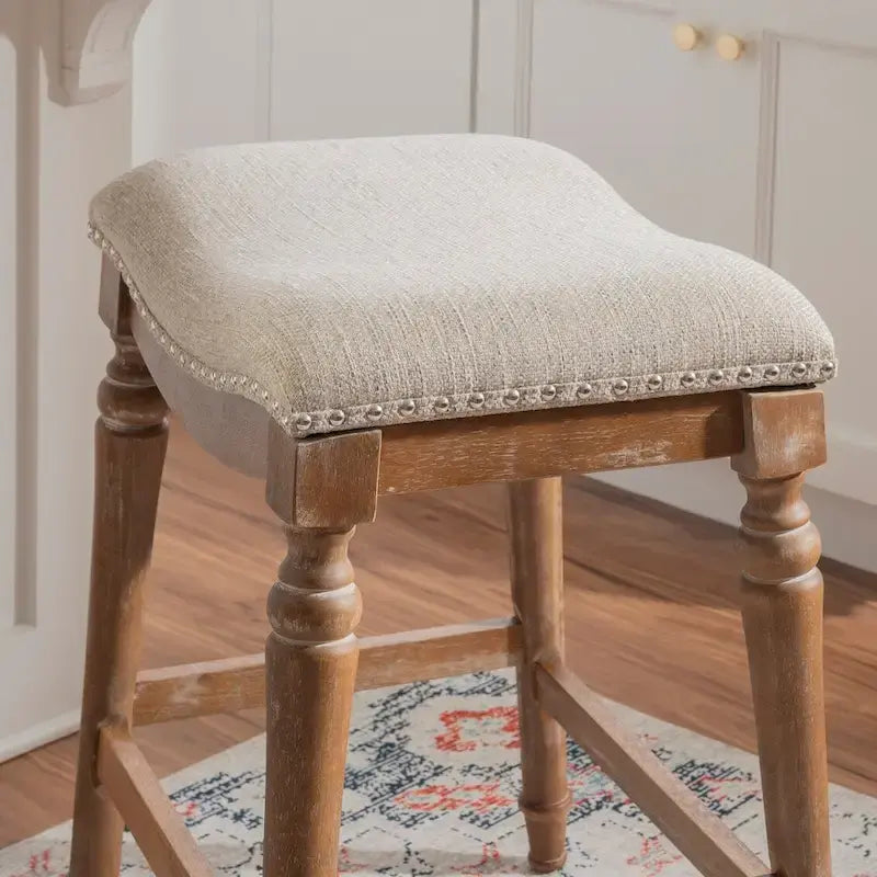 Big and Tall Backless Rustic Farmhouse Counter Stool