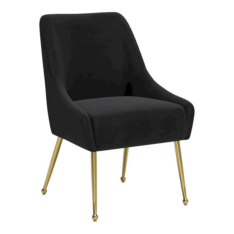 Fauteuil rembourré avec pieds en métal doré, gris