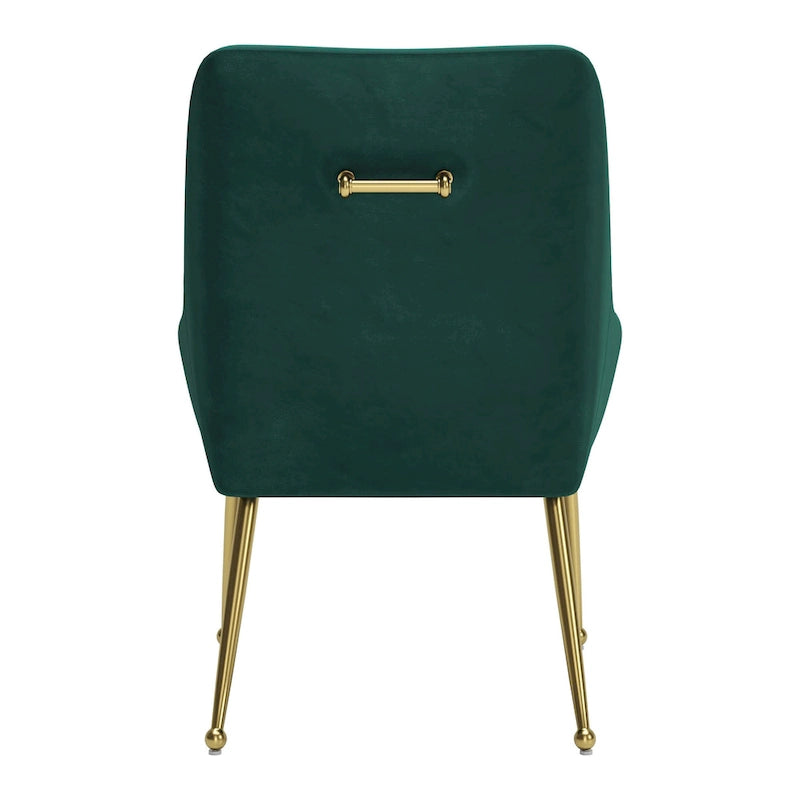 Fauteuil rembourré avec pieds en métal doré, gris