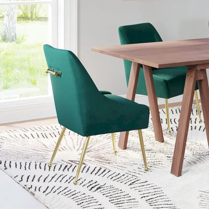 Gepolsterter Sessel mit goldfarbenen Metallbeinen, grau
