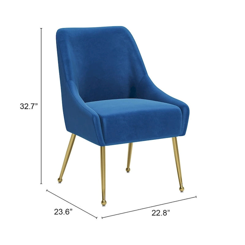 Gepolsterter Sessel mit goldfarbenen Metallbeinen, grau