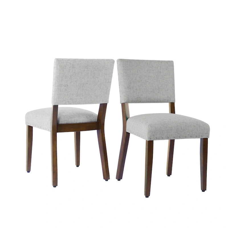 Sedia da pranzo, set da 2, stampa medaglioni blu indaco