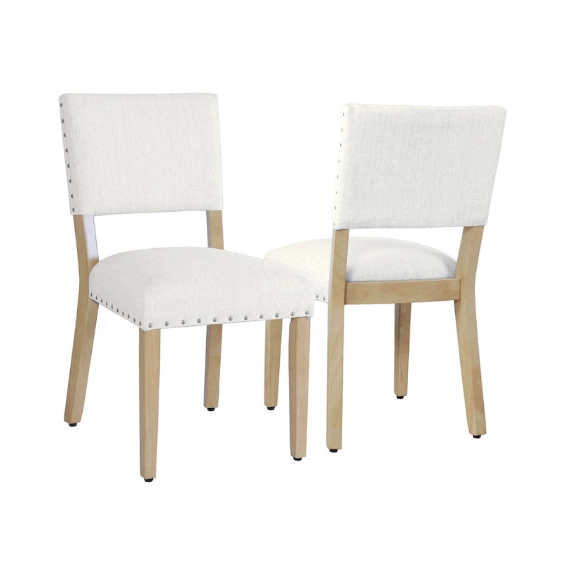 Sedia da pranzo, set da 2, stampa medaglioni blu indaco