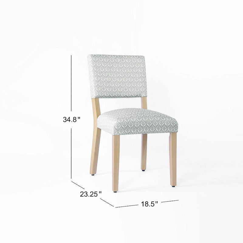 Sedia da pranzo, set da 2, stampa medaglioni blu indaco