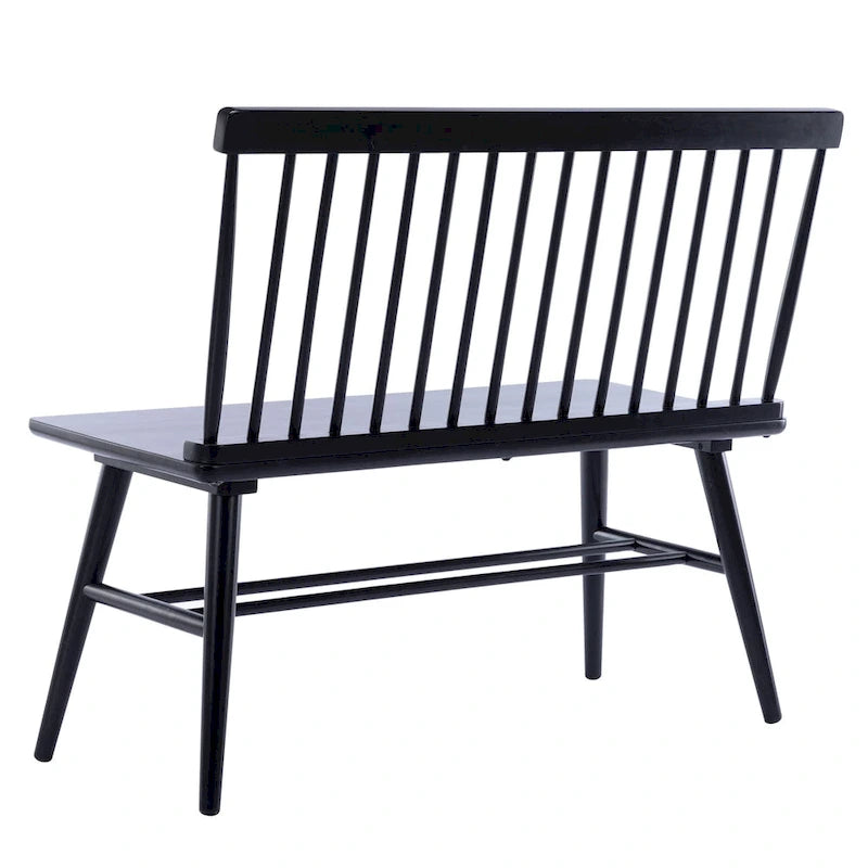 Jídelní lavice z masivního dřeva o šířce 40 palců s vřetenovým opěradlem