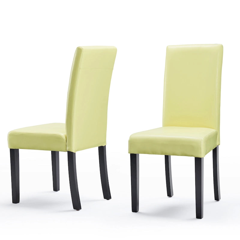 Chaises de salle à manger Parson en similicuir, ensemble de 2