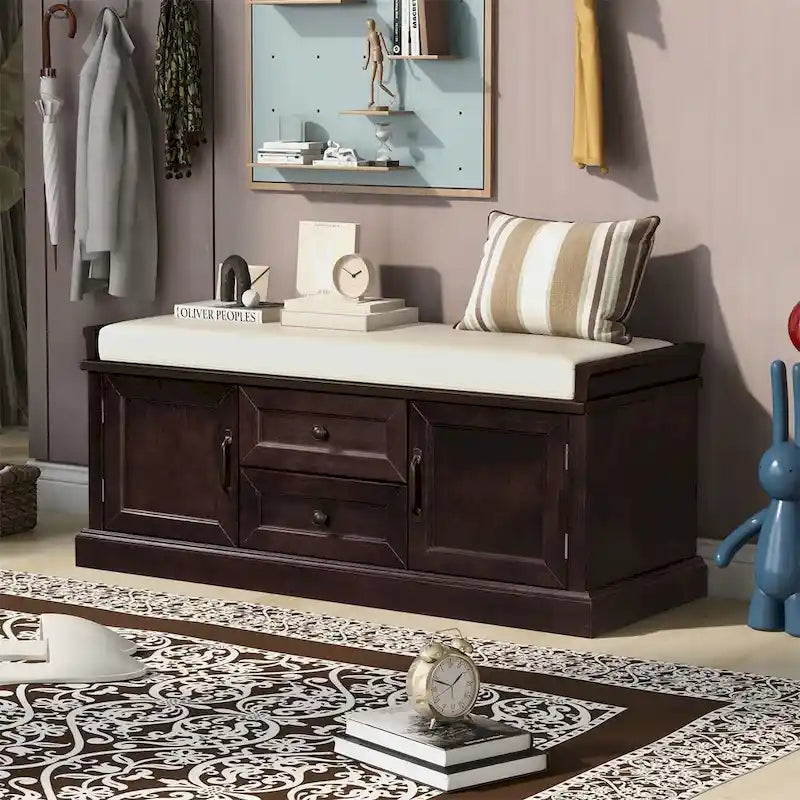 Storage Bench with Removable Cushion