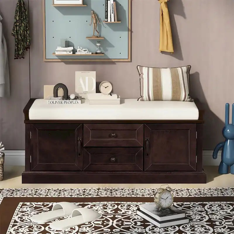 Storage Bench with Removable Cushion