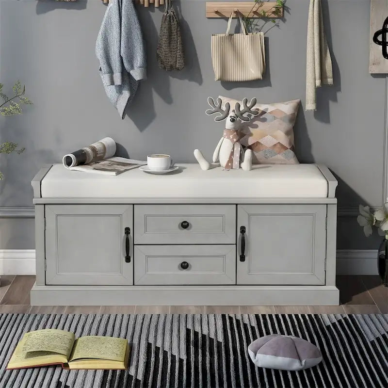 Storage Bench with Removable Cushion