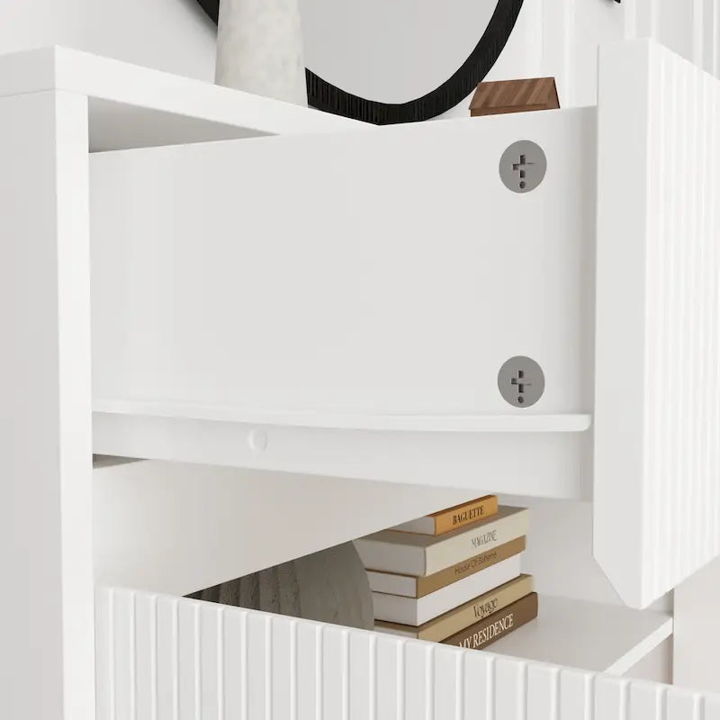 Wit buffetdressoir, vloerkast, elegante opbergoplossing van 63 inch