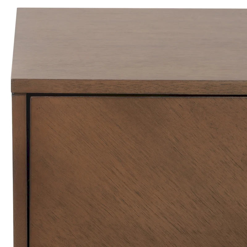 2-Drawer Nightstand with Herringbone Pattern