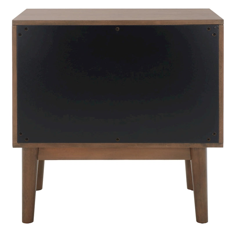 2-Drawer Nightstand with Herringbone Pattern