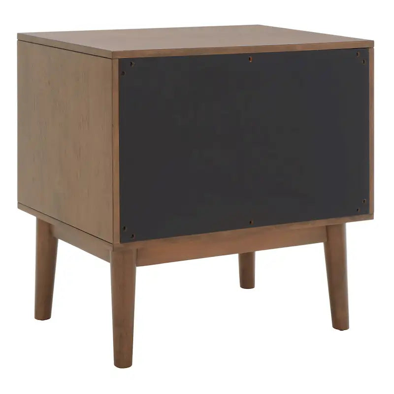 2-Drawer Nightstand with Herringbone Pattern