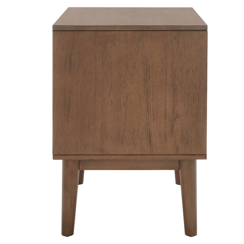 2-Drawer Nightstand with Herringbone Pattern