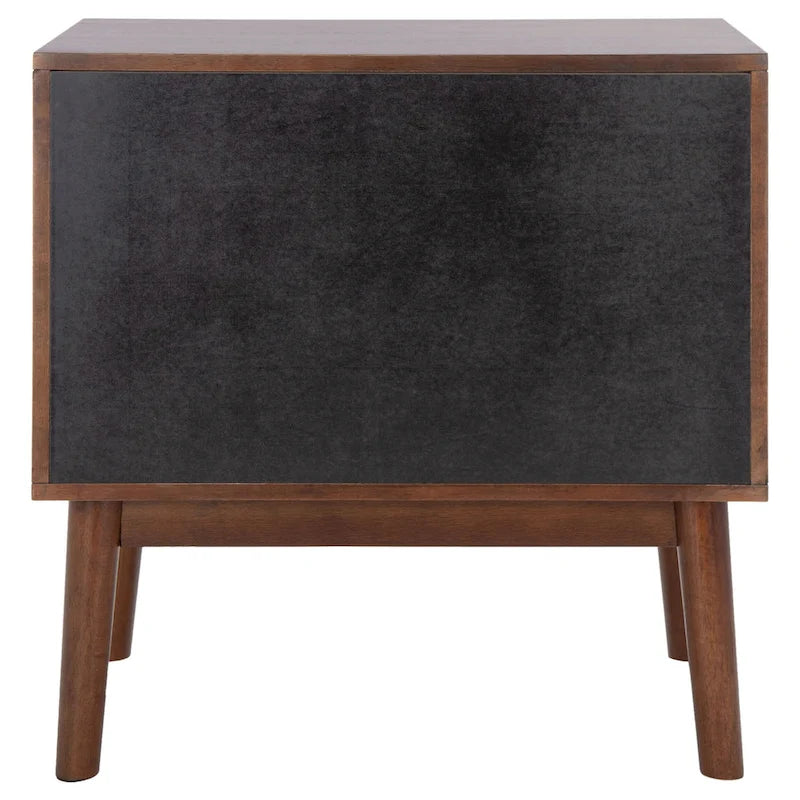 2-Drawer Nightstand with Herringbone Pattern