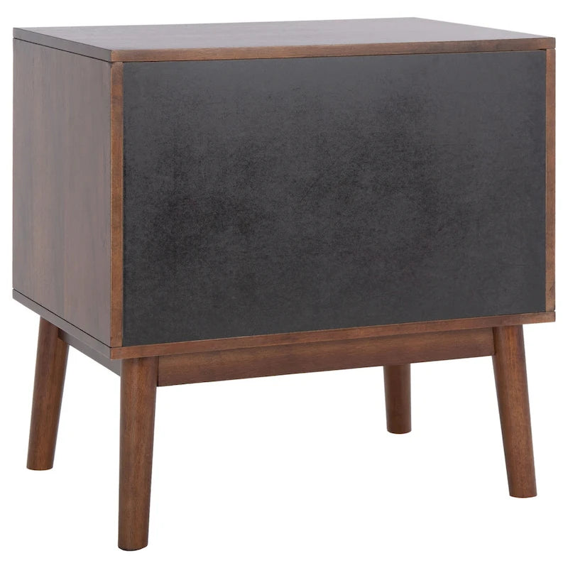 2-Drawer Nightstand with Herringbone Pattern