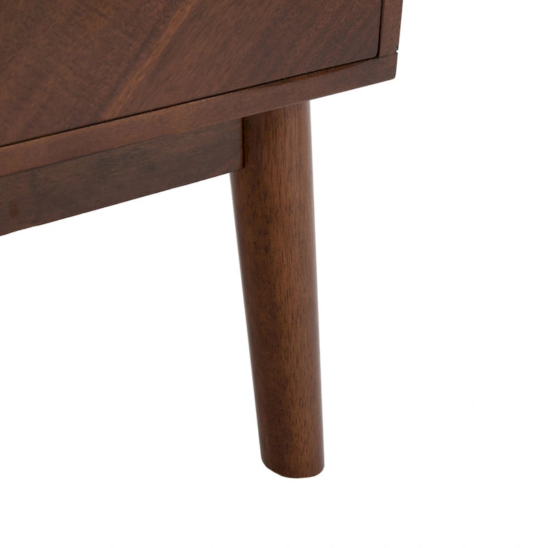 2-Drawer Nightstand with Herringbone Pattern