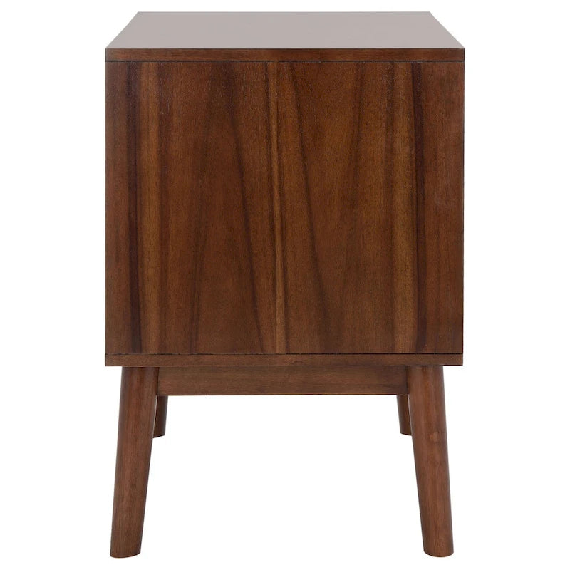 2-Drawer Nightstand with Herringbone Pattern