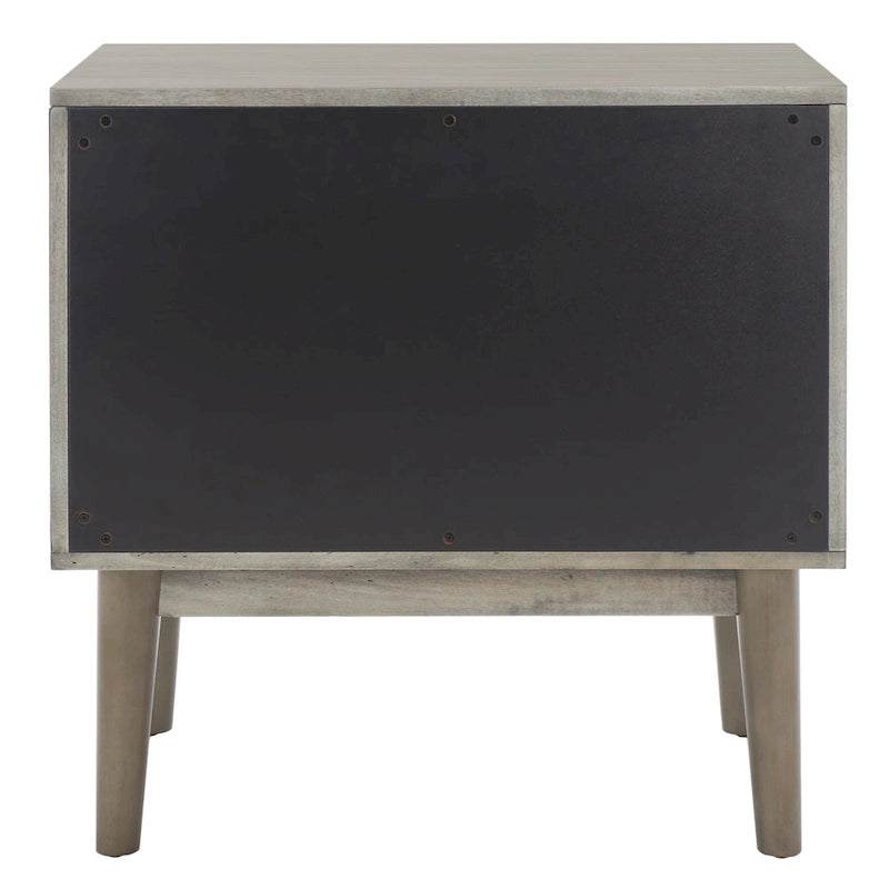 2-Drawer Nightstand with Herringbone Pattern