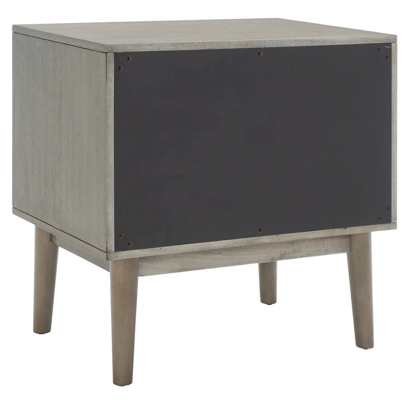 2-Drawer Nightstand with Herringbone Pattern