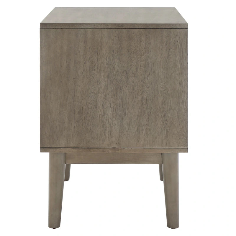 2-Drawer Nightstand with Herringbone Pattern