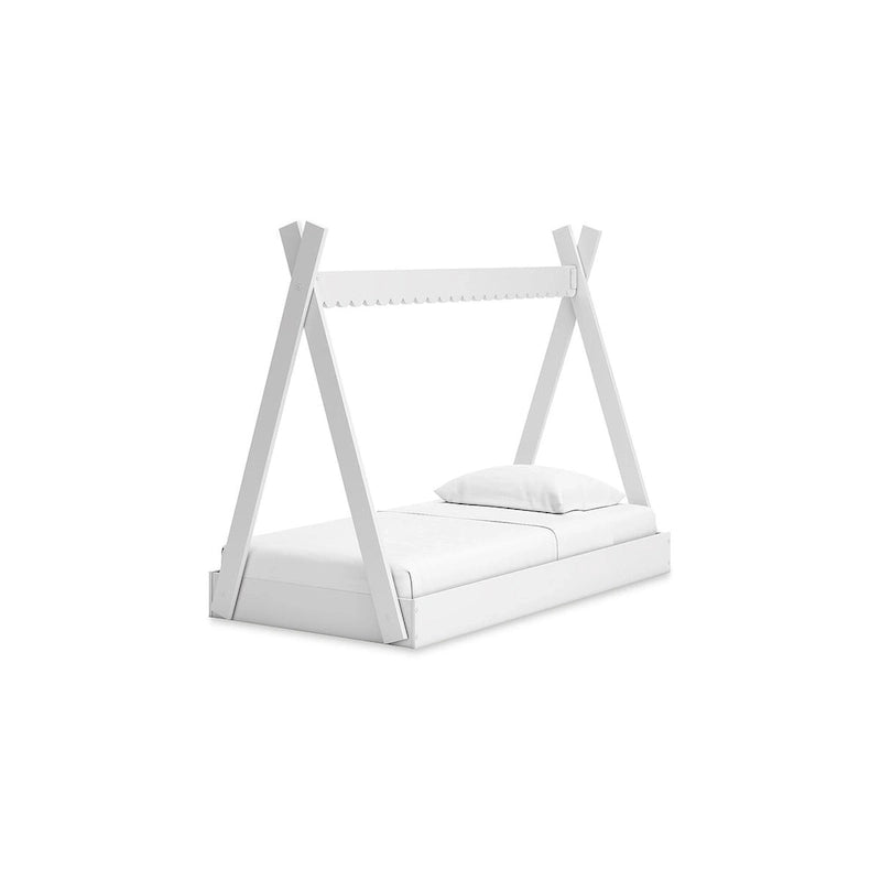 White Twin Tent Bed for Kids